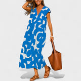 Магдалена - Дълга Рокля с Художествен Узорак