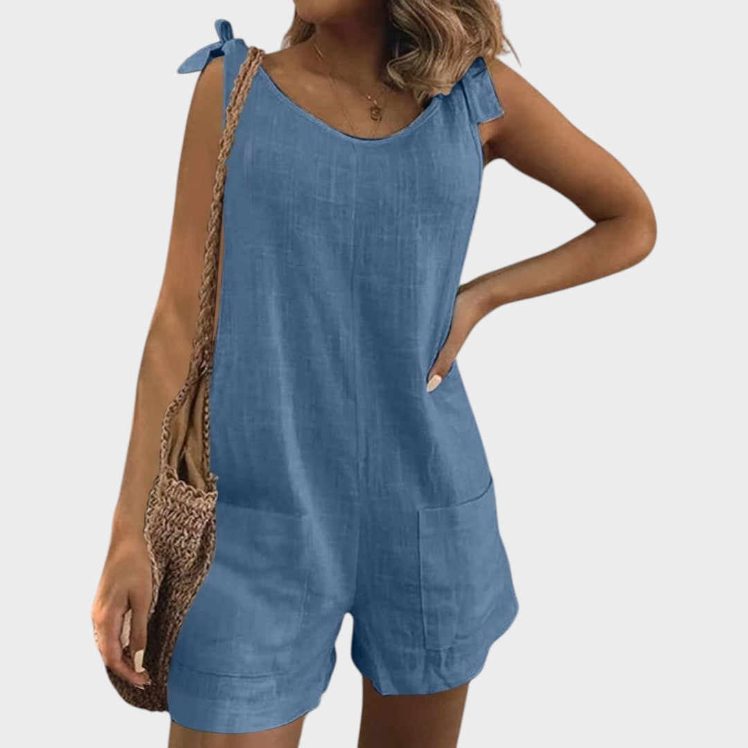 Петра - Комбинезон с връзки на раменете и джобове