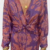 Ема Макси Рокля с V Изрез и Преден Чвор