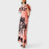 Стилен потник с мотиви на палми и тропически птици