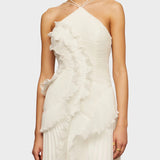 Ема - Дълга рокля с волани