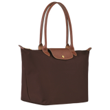 Longchamp - Чанта Le Pliage Large, Ебено кафяво
