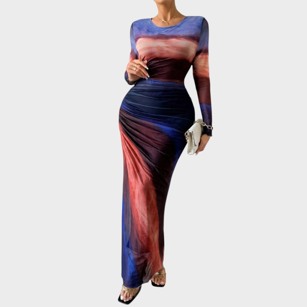 Антония - Дълга рокля с дълги ръкави