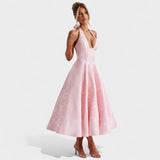 Жулиета – Миди рокля с халтер деколте