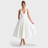 Жулиета – Миди рокля с халтер деколте