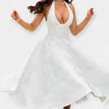 Миди Рокля с Отворен Гръб и Корсетен Дизайн