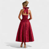 Жулиета – Миди рокля с халтер деколте