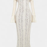 Макси рокля "Josipa" с открити рамене от дантела