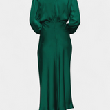 Мария Макси Рокля с Висок Яка и Цветни Детайли