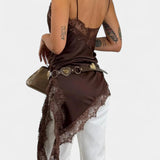 Катарина Мини Рокля с Презрамки и Дантела