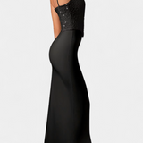 Филипа Миди Рокля с Корсет и Асиметрични Волани