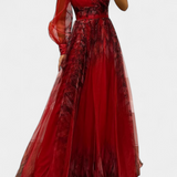 Наталия Макси Рокля от Шифон с Открито Рамо и Обемен Цвете