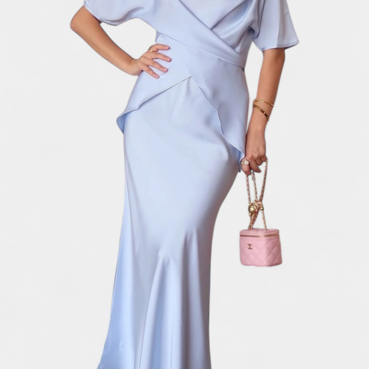 Комплект Сара с Топ с Прекръстени Презрамки и Лека Пола