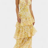 Валентина - Рокля от Шифон с V-Изрез и Пухкави Ръкави