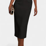 Весна Миди Рокля с Перлени Детайли и Кръгло Деколте