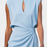 Маша Миди Рокля с Дълги Ръкави и Кръгло Деколте