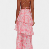 Валентина - Рокля от Шифон с V-Изрез и Пухкави Ръкави