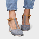 Черен - Ортопедични обувки с висок ток