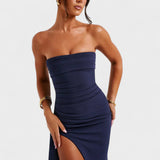 Ема - Дълга рокля без презрамки